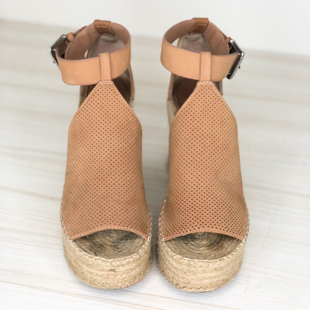 Marc Fisher Nude Espadrille Wedge Sandal